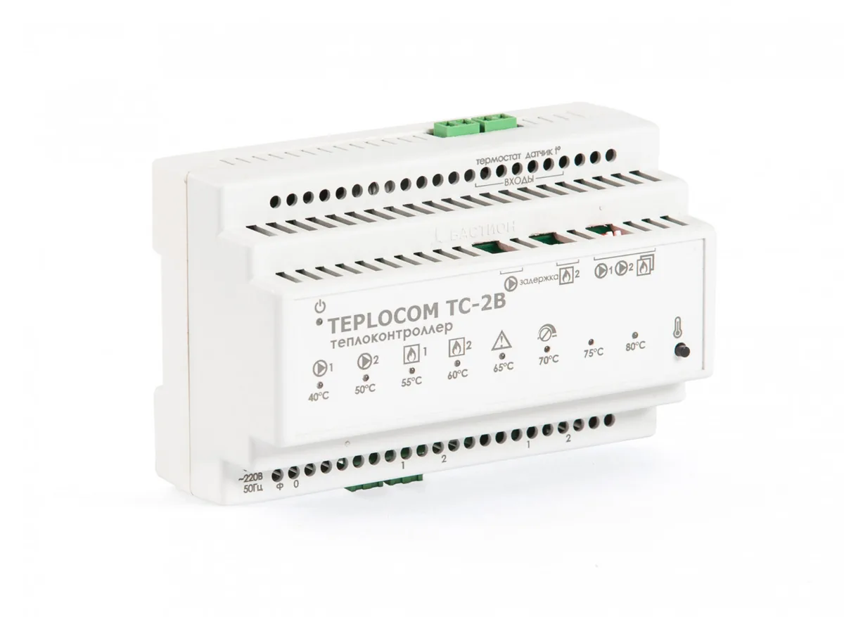 Теплоконтроллер для каскада котлов Бастион TEPLOCOM Каскад TC-2B