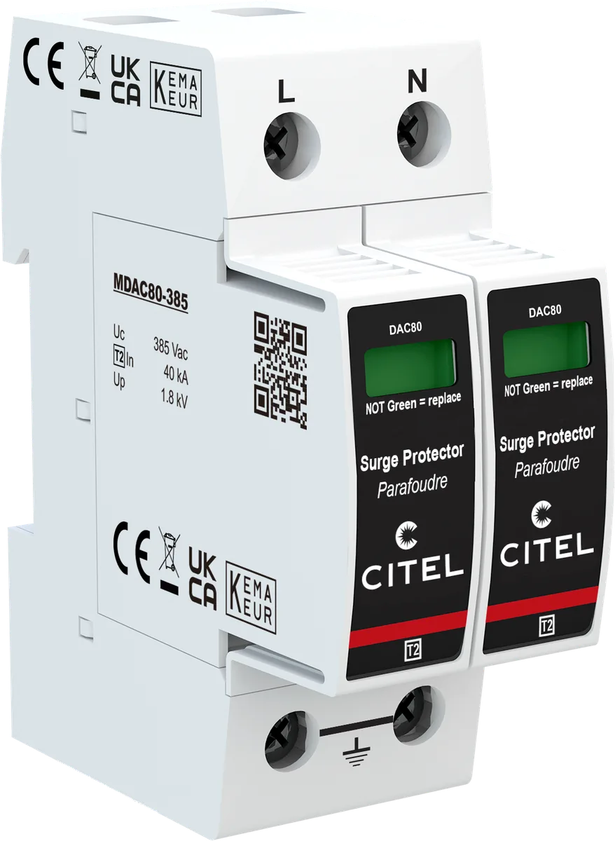 Устройство защиты от импульсных перенапряжений Citel DAC80-20-385 (821210512), тип 2, Imax 80 кА