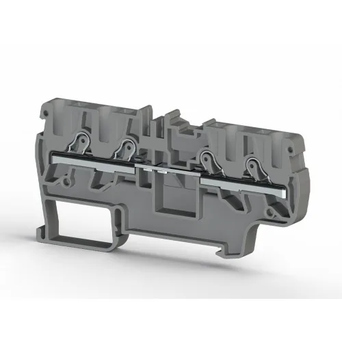 Клеммник пружинный быстрозажимной Push in, 4-х выводной, 4 мм.кв. серый KLEMSAN PYK 4C 307669