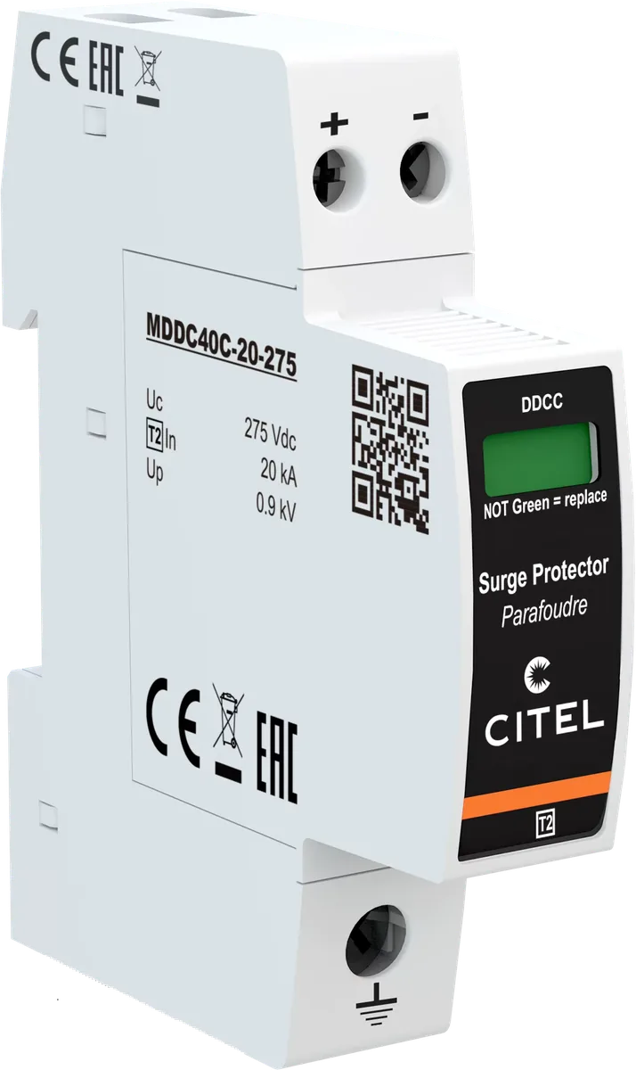 Устройство защиты от импульсных перенапряжений Citel DDC40C-20-275 (828410911), тип 2, компактный, AC/DC