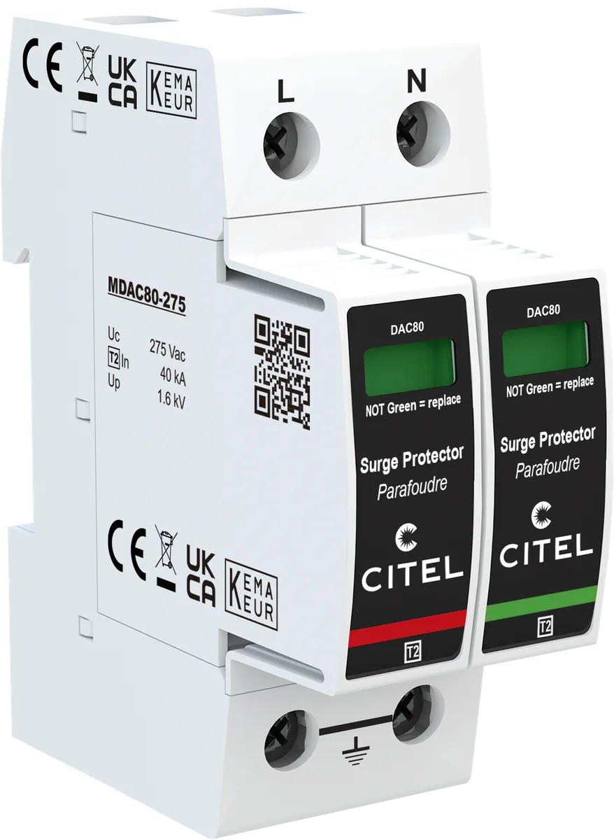 Устройство защиты от импульсных перенапряжений Citel DAC80-11-275 (821210232), тип 2, Imax 80 кА