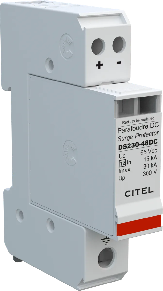 Устройство защиты от импульсных перенапряжений Citel DS230-48DC (390401), 2-полюсный, защита сети 48В постоянного тока